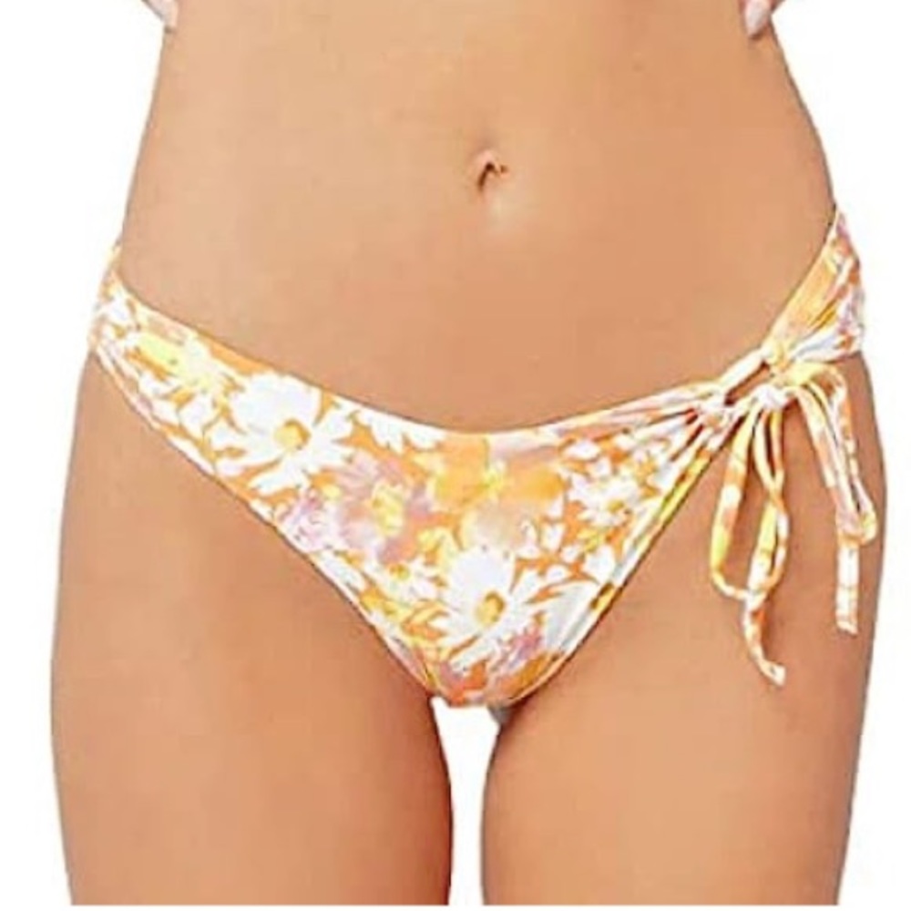 NWT LSpace Printed Amal Bikini Bottom in What In Carnation size XS